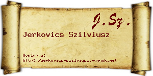 Jerkovics Szilviusz névjegykártya